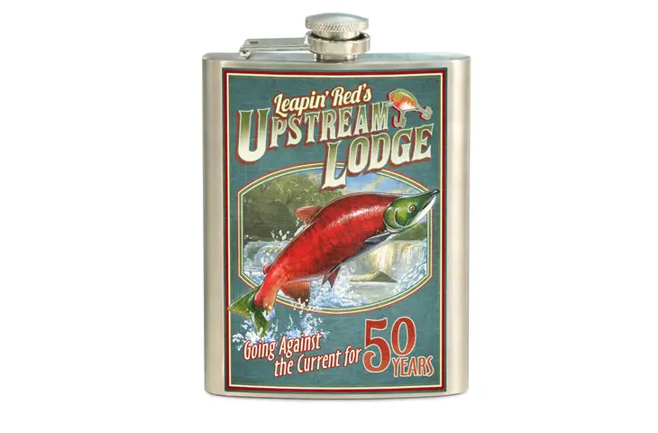 American Expedition Vintage Sign Flask